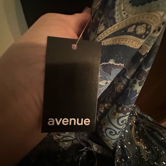 Plus Size 22 Avenue blue top or cover up NWT - Picture 10 of 12